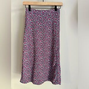 Floral midi skirt